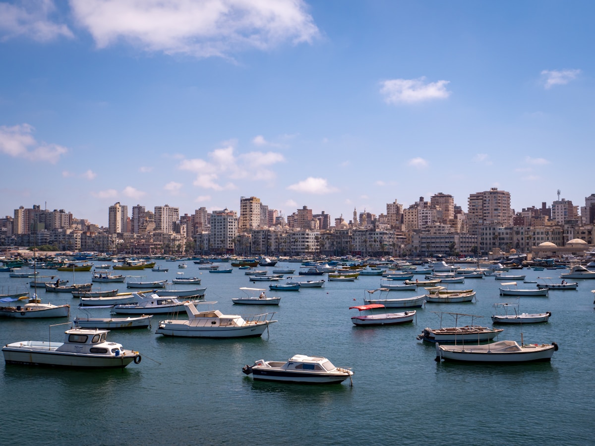 Qaitbay Citadel on the Alexandria waterfront, viewed from the Corniche