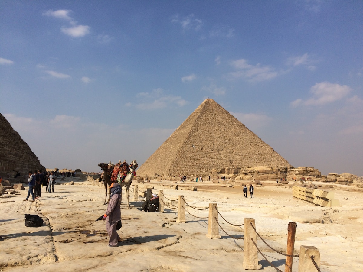 Tourist police at the entrance to the Pyramids of Giza